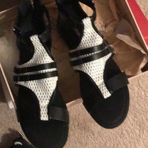 NWOT Black and White Sandals from BCBG